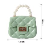 Elegant Quilted Mini Handheld & Sling Fashion Handbag (1 PC) - Image 3