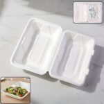 Vegnar Premium Bagasse Clamshell Food Box