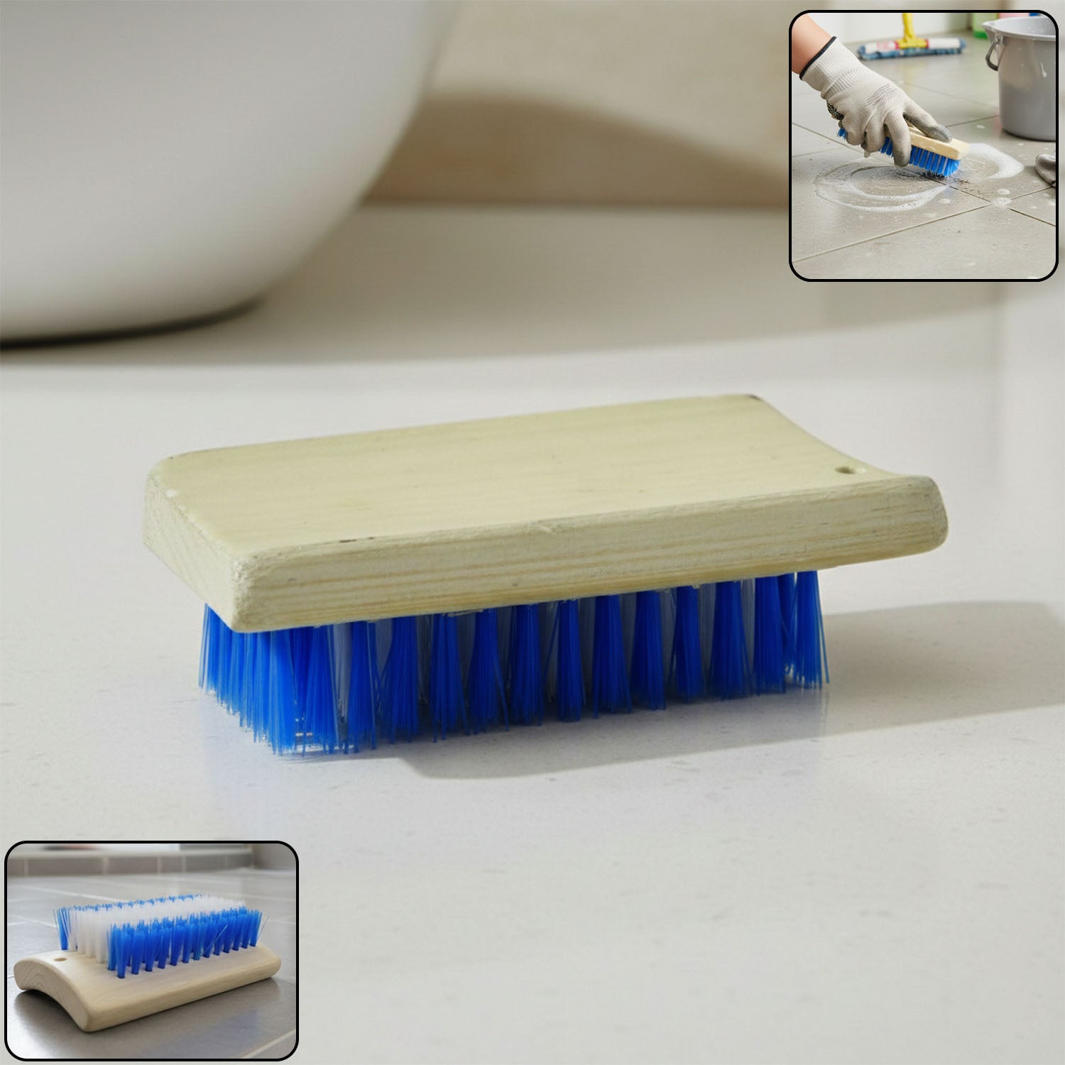 Heavy Duty Wooden Handle Hard Bristle Cleaning Scrub Brush