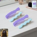 Set of 4 comb-shaped hair clips for girls and women