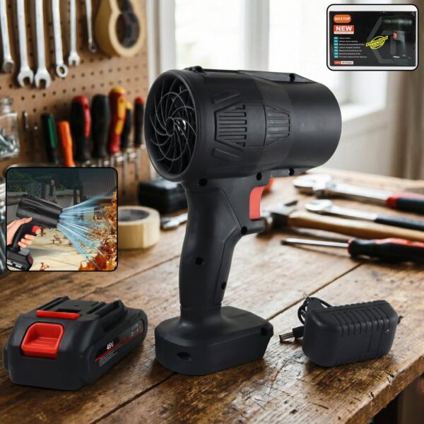 High-Power Cordless Leaf Blower Fan