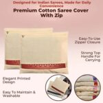 Zip Closure Saree Storage Bag (14.5×16.5 Cm, 1 Pc) - Image 9