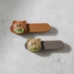 Cute Bear Face Decorative Hair Clips Set (4 Pc) - Image 7