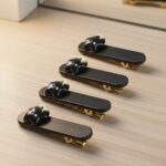 Cute Cat Design Premium Matte Finish Hair Clips (4 Pc) - Image 7