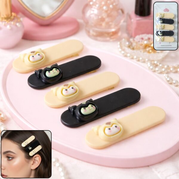 Set of 5 Cute Cartoon Character Hair Clips