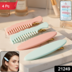 Pastel Comb-Style Hair Clip Set (4 Pc) - Image 2