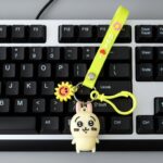 Cute Cartoon Bunny Silicone Keychain with Decorative Strap (1 Pc) - Image 4