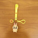 Cute Cartoon Bunny Silicone Keychain with Decorative Strap (1 Pc) - Image 8