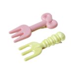 Cute Mini Fork Shaped Hair Clips Set for Girls and Women (4 Pc) - Image 4