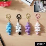 Cute Cartoon Cloud Stack Keychain with Bell (1 Pc , Mix Color) - Image 2