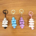 Cute Cartoon Cloud Stack Keychain with Bell (1 Pc , Mix Color) - Image 9