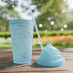 Cute Ice Cream Swirl Design Tumbler Sipper Bottle (500 ML, 1 Pc) - Image 7