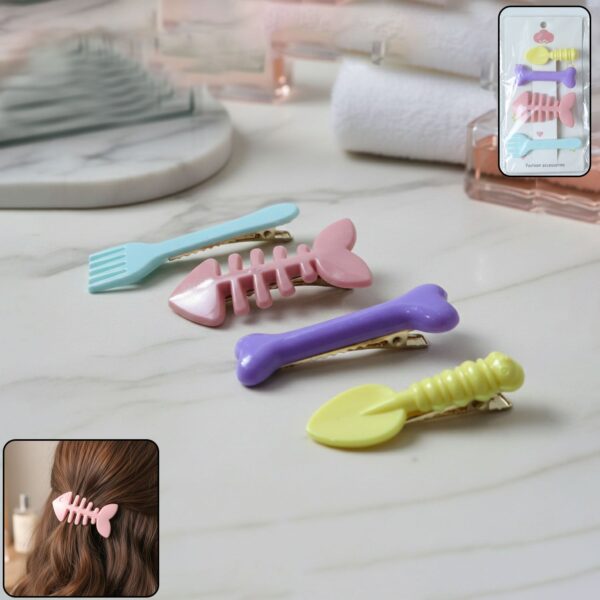 Cute cartoon shape hair clips for girls and kids