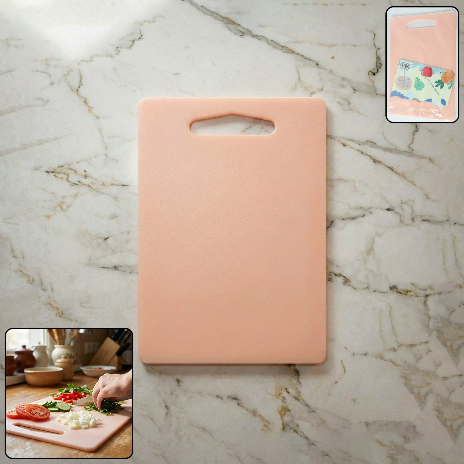 Plastic Chopping Board with Handle