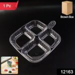 Plastic Kitchen Trays for Serving (4 Compartment / 1 Pc) - Image 7