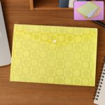Mix Design A4 Plastic Document Folder with Patterned Button Closure