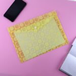 Mix Design A4 Plastic Document Folder with Patterned Button Closure - Image 7