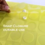 Mix Design A4 Plastic Document Folder with Patterned Button Closure - Image 3