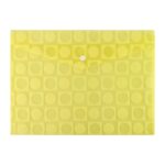 Mix Design A4 Plastic Document Folder with Patterned Button Closure - Image 5