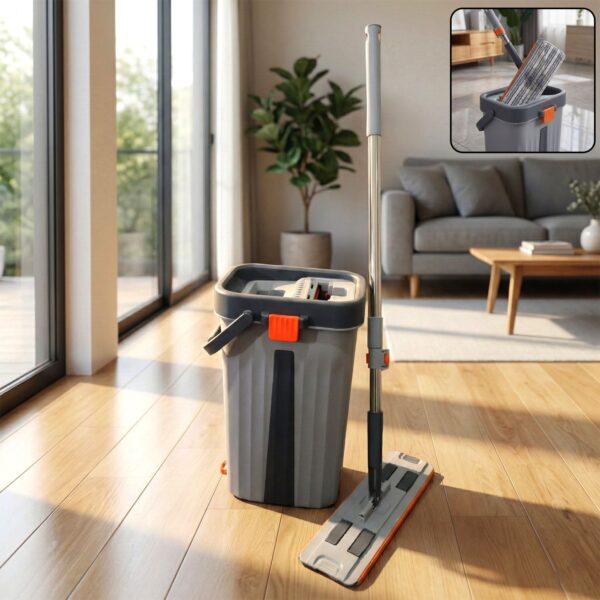 Big Size Flat Mop with Bucket Set