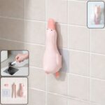 Cute duck shape bathroom hair catcher and wall organizer