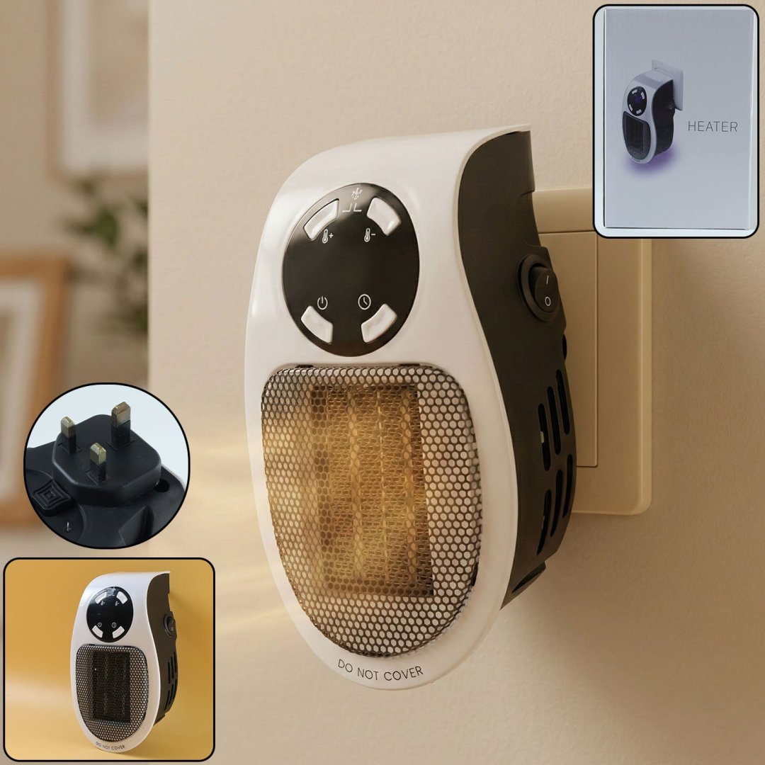 Compact 500W Portable Wall Plug Room Heater