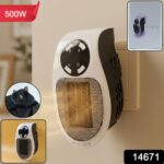 500W Portable Wall Plug Room Heater Compact Electric Space Heater - Image 2