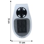 500W Portable Wall Plug Room Heater Compact Electric Space Heater - Image 6