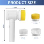 B Grade 5 in 1 Electric Cleaning Spin Brush with Multiple Replaceable Heads - Image 6