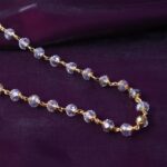 Elegant Gold-Tone Faceted Crystal Beaded Necklace (1 Pc) - Image 7
