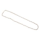 Elegant Pearl Beaded Necklace with Gold-Tone Link Detailing (1 Pc) - Image 5