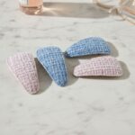 Textured Fabric Snap Hair Clips Set (4 Pc) - Image 7