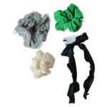 Stylish Fabric Hair Scrunchie with Bow Tie Design(1 Pc, Mix Color & Design) - Image 5