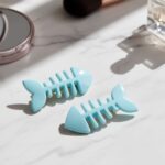 Cute Fishbone & Bone Shape Hair Clip Set (4 Pc) - Image 6