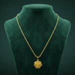 Elegant Floral Design Gold Plated Pendant Necklace (1 Pc) - Image 5