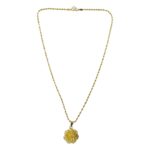 Elegant Floral Design Gold Plated Pendant Necklace (1 Pc) - Image 4