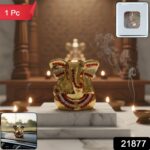 Golden Lord Ganesha Idol Decorative Showpiece (1 PC) - Image 2