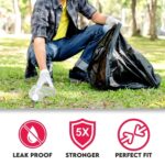 Heavy-Duty Black Garbage Bag Roll for Home & Commercial Waste Disposal (1 Roll) - Image 6