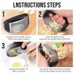 Heavy-Duty Garlic Press Tool with Spoon Set (2 Pc Set) - Image 8