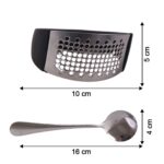 Heavy-Duty Garlic Press Tool with Spoon Set (2 Pc Set) - Image 6