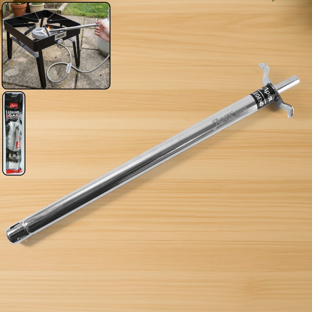 Extra-long stainless steel gas stove lighter