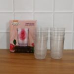 Transparent Janta Drinking Glass Set (300ml, 6 Pc Set) - Image 9