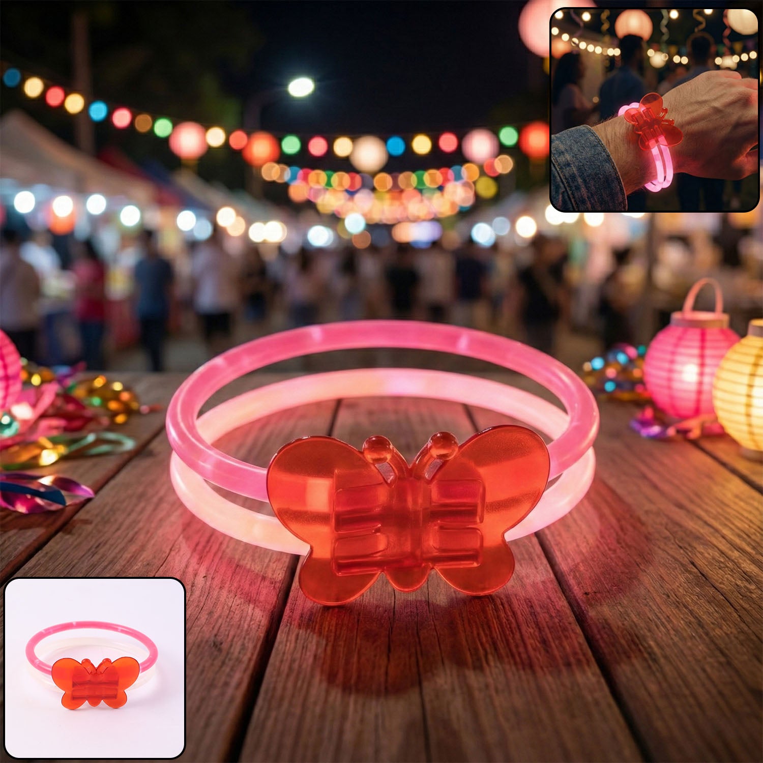 GlowBracalateButterfly-WOSKU-01.jpg Glowing Butterfly Bracelet for Parties and Festivals