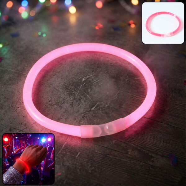 Flexible Glow-in-the-Dark Light Bracelet for Parties
