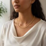 Elegant Gold-Tone Beaded Necklace Chain for Women (1 Pc) - Image 4