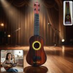 Classic Wooden Ukulele guitar for Kids & Beginners (1 Pc) - Image 2