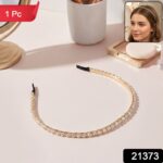 Elegant Crystal Studded Metal Hair Band (1 Pc) - Image 2
