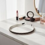 Elegant Black Crystal Studded Metal Hair Band (1 Pc) - Image 8