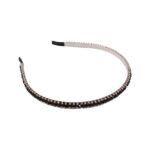 Elegant Black Crystal Studded Metal Hair Band (1 Pc) - Image 4