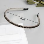 Elegant Black Crystal Studded Metal Hair Band (1 Pc) - Image 6